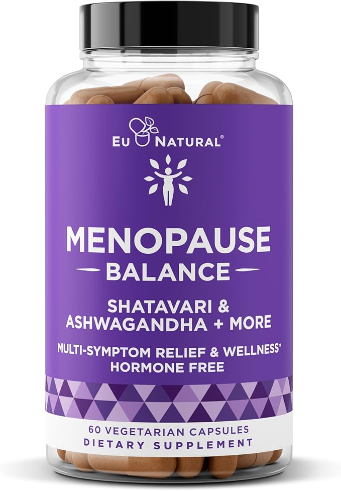 Premium Menopause Supplement for Women – Menopause Balance with Shatavari, Ashwagandha, L-Theanine & Holy Basil – Holistic Multi-Symptom Menopause Support & Hot Flash Relief – 60 Vegetarian Capsules