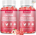 Calcium Citrate Gummies - 1200mg Calcium Gummies with Magnesium Zinc Vitamin D3,K2, B6, B12 for Bone, Muscle, Joints, Immune Support, High Absorption Calcium Supplements for Women Peach Flavor