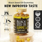 MAJU's Black Seed Oil Gummies with Honey 90ct, 500mg BSO Gummy, Black Cumin Seed Nigella Sativa Oil, Cold-Pressed, Potent Formula, 90ct