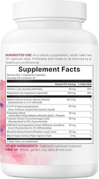 Micro Ingredients Saffron+ Advanced Supplements, 60 Veggie Capsules – 10-in-1 with Saffron Extract, High Absorption Fat-Soluble Vitamin C, Magnesium, Turmeric & KSM-66 Ashwagandha – Filler Free