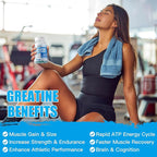 ElevateLife Creatine Monohydrate Gummies for Men & Women, Chewables Creatine Monohydrate for Muscle Strength, Muscle Builder, Energy Boost, Pre-Workout Supplement(90 Count)-Blueberry