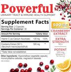 Cranberry Extract 500mg Per Serving - Cranberry Powder Supplement with Vitamins C - Urinary Tract Health Support, Cran Berry Fruit, Sugar Free Formula, Bottled in USA - 60 Capsules