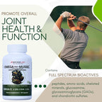 Bricker Labs Omega Cyclo - Mussel Joint Health Supplement, Premium New Zealand Green Lipped Mussel, Full Spectrum Omega Joint Supplements for Joint Health and Comfort, 90 Capsules