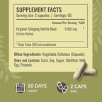 HERBAMAMA Stinging Nettle Capsules - 1200mg Stinging Nettle Root Extract for Urinary Tract Support - Vegan, Non-GMO Urtica Dioica Supplement