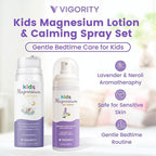 Kids Magnesium Lotion & Magnesium Sleep Spray Set - Calming Lavender Magnesium Oil Spray for Kids Bedtime + Soothing Body Lotion for Nighttime Legs & Feet Comfort, Aromatherapy Lavender & Neroli