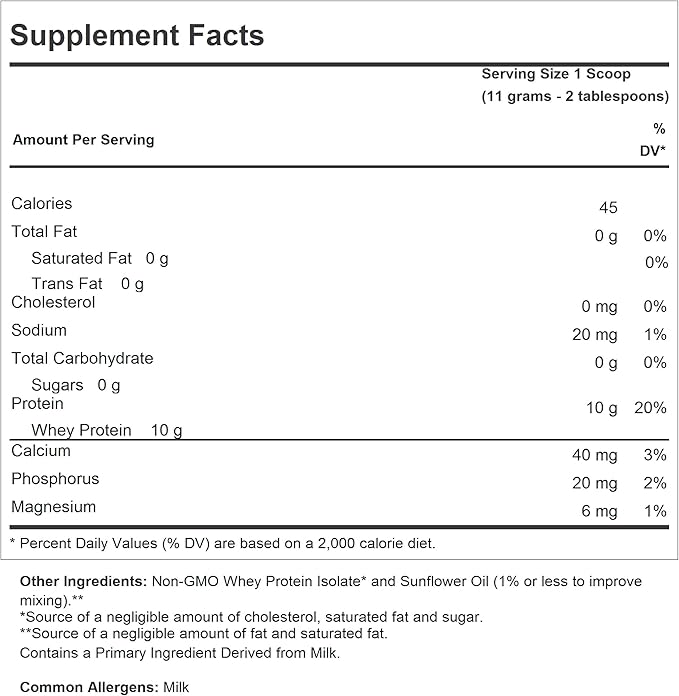 ANDREW LESSMAN Ultimate Whey Protein Isolate 30 Servings - Supports Workout Recovery and Lean Muscle Non-GMO, No Added Flavors, Fat-Free, Sugar and Sweetener-Free, Certified Kosher. No Additives