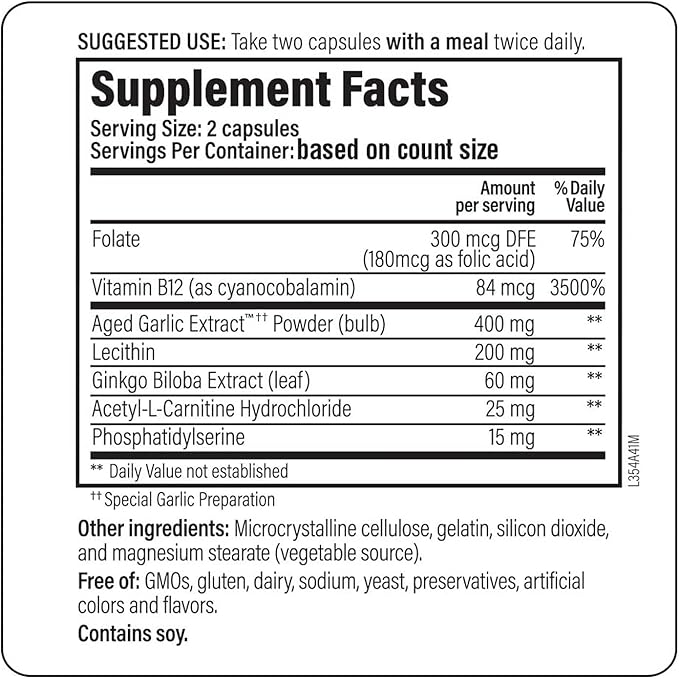 Kyolic Specialty Series Neuro-Logic, for Memory, Learning & Sharpness *, 120 Capsules