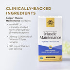 Solgar Muscle Maintenance Vitamin and Mineral Supplement, Support Muscle Mass with HMB and Vitamin D Supplement, Age-Defying Nutrition for Men and Women, Gluten Free, 20 Servings