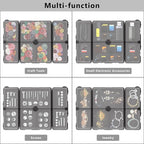 FYY Daily Pill Organizer,7 Compartments Portable Pill Case Travel Pill Organizer,[Folding Design] Large Pill Box for Purse Pocket to Hold Vitamins,Cod Liver Oil,Supplements and Medication-Clear Black