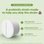 Lactobacillus Fermentum Probiotic Supplement 240 Tablets 3 Billion CFU Probiotics for Men & Women Supports Intestinal Digestive & Gut Health (240, Lactobacillus Fermentum)