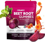 Beetroot Gummies - Beet Root for High Blood Pressure Supplements with Grape Seed Extract + CoQ10 + Black Pepper Extract + L-Citrulline + Vitamin C B12 Ultimate Heart for Blood Flow & Energy, 120 Count