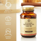 Solgar Evening Primrose Oil 1300 mg, 60 Softgels (Pack of 2) - Promotes Healthy Skin - Nutritional Support for Women - Non-GMO, Gluten Free, Dairy Free - 120 Total Servings