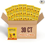 HIPPEAS Chickpea Puffs, Cheezy Vibes, Gluten Free, Dairy Free, Vegan, 0.8oz Bag, Pack of 30, 3g Protein, 2g Fiber, Crunchy Baked Plant Protein Snack, Non-GMO, Kosher.