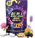 20-In-1 Beef Organ Supplement for Women, 925MG Grass Fed Beef Liver, Uterus, Ovary & 3 more with Maca, DIM, Black Cohosh, Vitamin & Mineral, Bovine organ Capsules for Hormone Balance, Energy, 30 Days