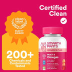 SmartyPants Women’s Multivitamin Gummies, Omega 3 DHA/EPA, Methylfolate, CoQ10, Vitamin D3, C, B12, B6, A, K, Zinc, Three Fruit Flavors, 90 Count (30 Day Supply)
