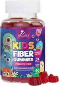 Fiber Gummies for Kids - Dietary Fiber 4g Per Serving - Daily Kids Fiber Gummy Supplement - Soluble Inulin Prebiotic Gummy for Digestive Health Support - Plant-Based Regularity Support - 60 Gummies
