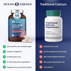 3 Pack OCEAN ESSENCE Total Bone Support - Plant-Based Algae Calcium Supplement for Supporting Bone Density & Strength - For Men & Women 35+ - 120 Natural Calcium Capsules - Vitamins for Optimal Health