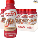 Premier Protein Shake, Cinnamon Roll, 30g Protein, No Added Sugar, 24 Vitamins & Minerals to Support Immune Health, 11.5 fl oz, 12 Pack