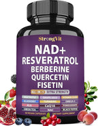 NAD Resveratrol Supplement for Women & Men. Support Cellular Health, Energy + Healthy Aging. Advanced Formula, Plus Third-Party Lab Tested in USA (60 Capsules)