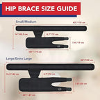 Doctor Developed Strengthening & Stabilizing Hip Brace for Men & Women - Hip Brace for Sciatica Pain Relief - Compression Wrap for Hips Pain- Thigh Supports With Medical Handbook (S/M, Black)