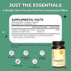 Future Kind Vitamin D3 2500 IU for Bone and Muscle Function, Vitamin D Vegan Supplement from Plant Lichen, Non-GMO, Sugar Free, Pure Vitamin D3, Promotes Natural Resilience, 30 Capsules