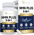 Migcopat NMN Supplement 1000mg – NMNH Alternative 5-in-1 NAD Supplement w/Resveratrol, Apigenin, Quercetin & Black Pepper – Supports Cellular Energy, Healthy Aging & Longevity – 120 Veggie Capsules