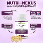 Joint Support Supplement with Glucosamine Chondroitin MSM Turmeric Boswellia - for Men and Women - Promotes Mobility, Flexibility, and Comfort - Made in USA - 90 Capsules
