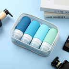 Mrsdry Travel Bottles for Toiletries, Tsa Approved 2oz Travel Bottles, BPA Free Leak Proof Travel Size Toiletry Containers, Refillable Travel Accessories with Toiletry Bag for Shampoo Liquid (4 Pack)