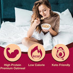 ProtiDIET High Protein Apple Cinnamon Oatmeal - 15g Protein, Sugar Free with Added Fiber - Instant Oatmeal for a Healthy and Nutritious Breakfast, Packed with Essential Nutrients - 7 Packets Per Box