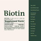 Nature's Bounty Biotin Hair Skin and Nails Vitamins, Supports Healthy Hair, Skin and Nails, 10,000 mcg, Rapid Release Softgels, 180 Ct