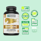 Zhou Hairfluence - Vegan Biotin Supplement for Hair Growth for Men & Women, Supports Stronger, Healthier Hair, Nails, & Glowing Skin with Lustriva & B Vitamin Complex - 120 Veggie Capsules (Pack of 1)