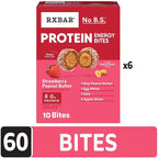 RXBAR Protein Energy Bites, Gluten Free Energy Snacks, Protein Snacks, Strawberry Peanut Butter (60 Bites)