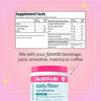 Belli Welli Unflavored Daily Fiber Supplement Powder with Collagen, Probiotics & Electrolytes | Supports Digestive Health, Gut Balance & Debloating, Sugar Free | 30 Servings