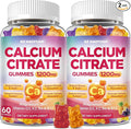 Calcium Citrate Gummies - 1200mg Calcium Gummies Supplements for Women & Men with Vitamin D3, K2, Magnesium, Zinc High Absorption for Bone, Muscle & Immune Support, Fruit Flavor, 120 Count