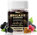 Shilajit Gummies Supplements, Shilajit Gummies, Lab Test, Trace Minerals, for Men, Women, Non-GMO, Natural Color & Flavor, 60 Count