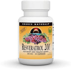 Source Naturals Resveratrol 200 mg for Heart and Healthy Aging* - 200 mg -30 Vegan Capsules