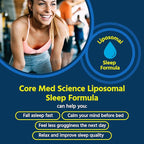 Core Med Science Liposomal Oral Sleep Spray Formula, 1 Fl Oz - Melatonin Spray Supports Restful & Quality Sleep & Relaxation - Glutathione, Melatonin, & GABA for Adults
