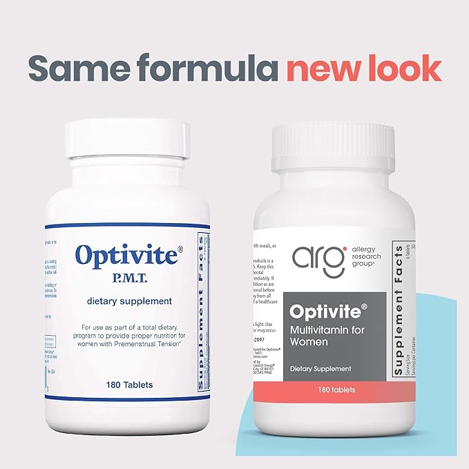 Optimox ARG Optivite - Women’s Multivitamin Multimineral - Hormone Balance & PMS Support - Enhanced with Flavonoids, Enzymes & Betaine HCl - 30 Servings - 180 Count