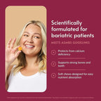 Bariatric Advantage Calcium Citrate Chewy Bites 500 mg - Highly Absorbable & Digestible - Vitamin D3 - Easily Chewable Calcium Supplement - Tropical Orange - 90 Count