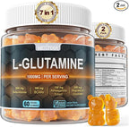 Nextdia L-Glutamine 1000mg Gummies for Women & Men| with Beta-Alanine, BCAAs, Magnesium Glycinate, Potassium & Ashwagandha | Vegan | Sugar-Free & Extra-Chewy | 120 Counts