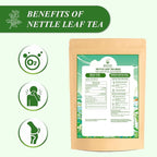 WT WEETEE Nettle Leaf Tea Bags, Made with 100% Pure Stinging Nettle Leaf, Natural Caffeine-free Herbal Tea Rich in Vitamins & Minerals,1.5g x 100 Counts