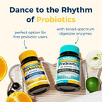 NewRhythm Probiotics 50 Billion CFU 20 Strains, 60 Veggie Capsules, Targeted Release Technology, Stomach Acid Resistant, No Need for Refrigeration, Non-GMO, Gluten Free