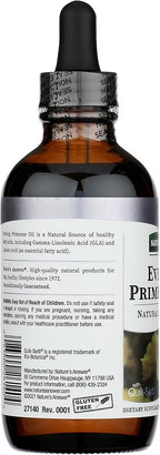 Nature's Answer Liquid Evening Primrose Oil 4oz Liquid | Cold Pressed | Essential All Natural Moisturizer for Hair, Skin, Nails | Rosacea Psoriasis Eczema Relief | Single Count