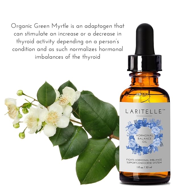 Laritelle Organic Hormonal Balance & Thyroid Support Treatment 1 oz | Fights Hormonal Imbalance, Supports Endocrine System| Normalizes Hormonal Imbalances of The Thyroid | Rejuvenating, Age Defying