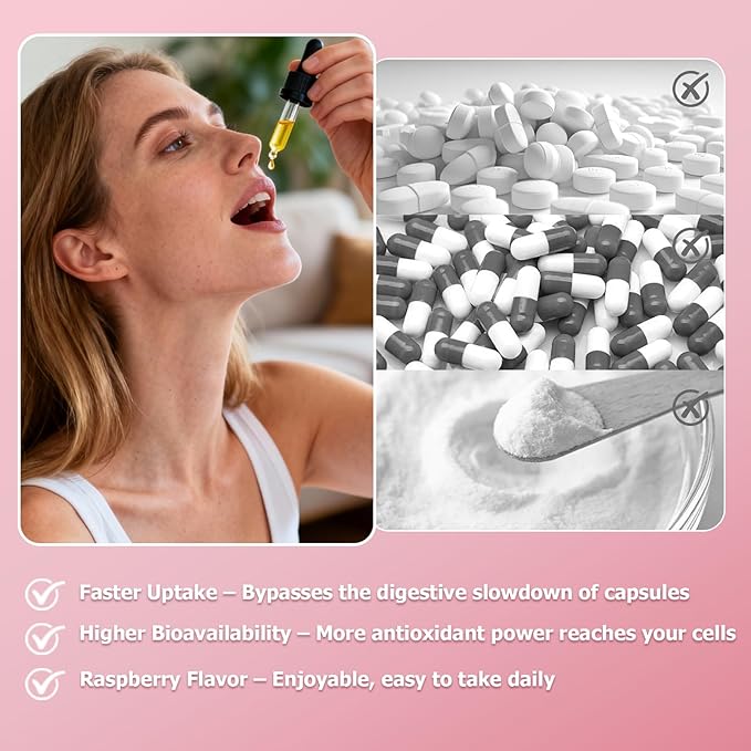 Multi Collagen Peptides Liquid Drop Organic Hydrolyzed Collagen Complex w. Biotin, Vitamin C & Hyaluronic Acid, Liquid Collagen Types I, II, III, IV, V for Hair, Skin, Nails & Joint Health