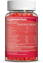 Ashwagandha Gummies 3000mg for Stress Relief, Calm & Relaxation Support with Magnesium & Vitamin D, Vegan, Gluten-Free, Natural Raspberry Flavor, 60 Count