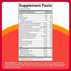 SmartyPants Organic Kids Multivitamin Gummies: Probiotics, Omega 3 (ALA), Vitamin D3, C, Vitamin B12, B6, A, K & Zinc for Immune Support, Biotin, Three Fruit Flavors, 120 Count (30 Day Supply)