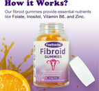 Fibroid Gummies for Women, Vegan Orange Flavor Gummies, Pack of 2