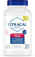 Citracal Maximum Plus Calcium Supplement - Calcium Citrate with Vitamin D3, Zinc, & Essential Minerals for Bone Health Support, Ages 12+, 180 Count (Packaging May Vary)