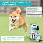 Hyaluronic Acid Joint Supplement for Dogs, Dog Hip and Joint Supplement, High Molecular Weight Natural Support for Dog Joint Health & Movement, Premium Dogs Essentials for Joint, Skin, Coat, Eye Care